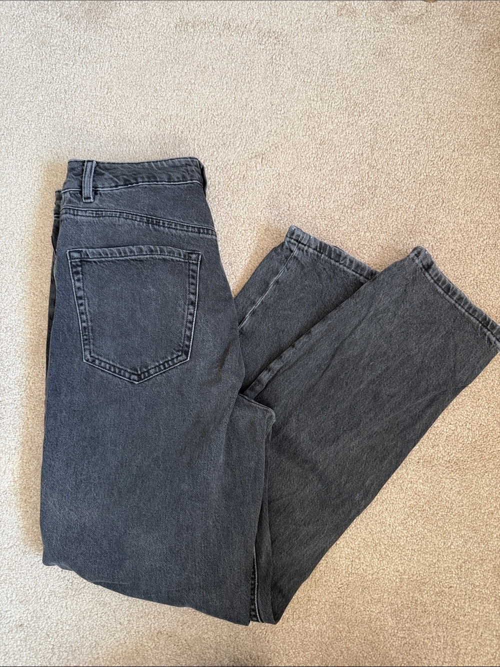 Dynamite Women's Washed Black Straight-Leg Jeans